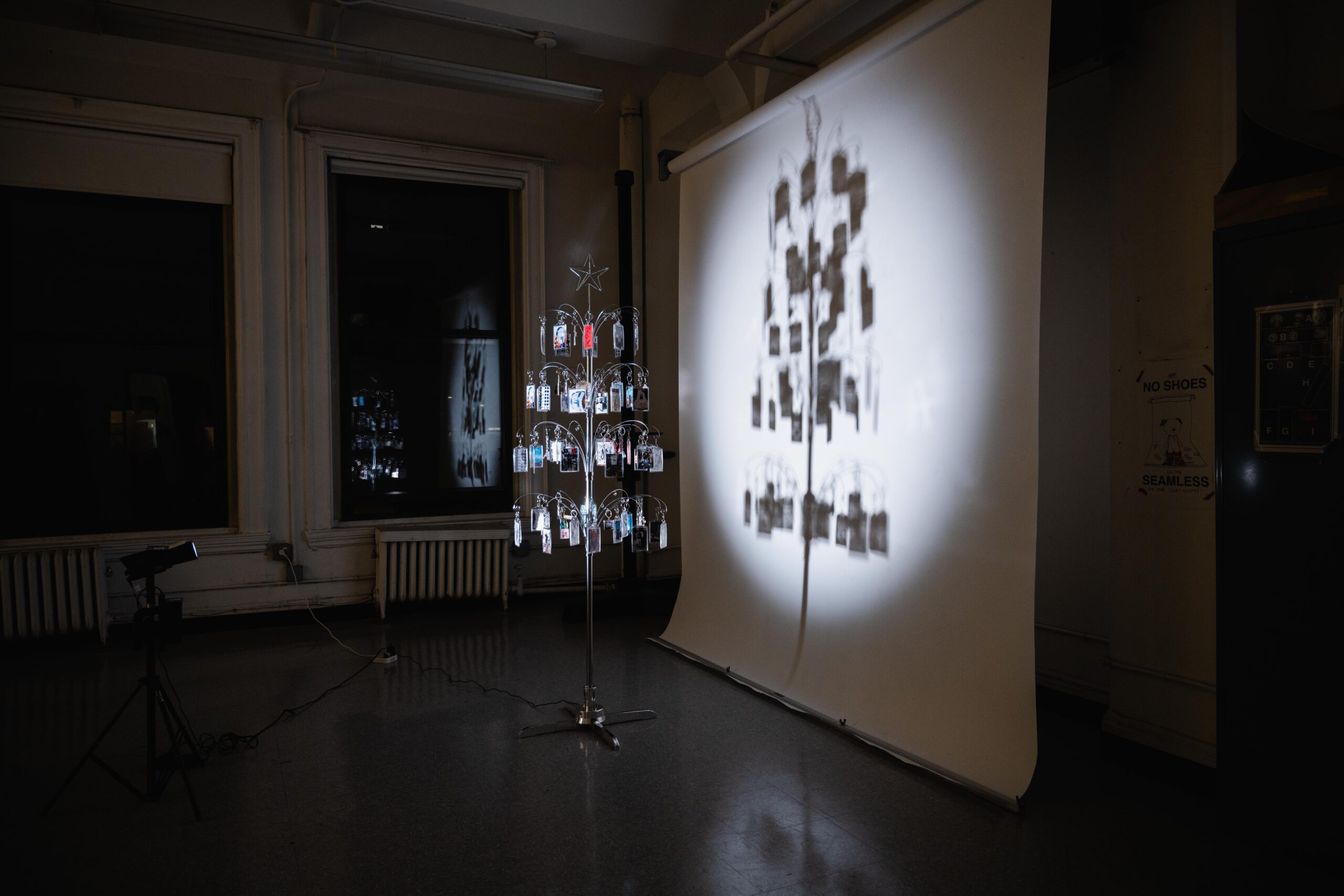 An installation stands in a photo studio on the third floor of the Sheila C. Johnson Design Center.