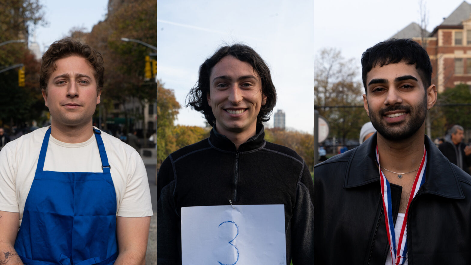 A collage of contestants from the Jeremy Allen White, Jack Schlossberg, and Zayn Malik look-alike contests in New York City.